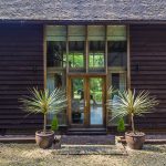 Cowshot Manor barn-outside view of the double door area