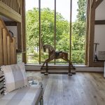 Cowshot Manor barn-rocking horse window view